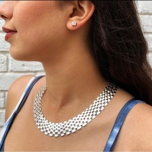 Set of Silver Stainless Steel Multilink Chain Necklace & Matching Bracelet